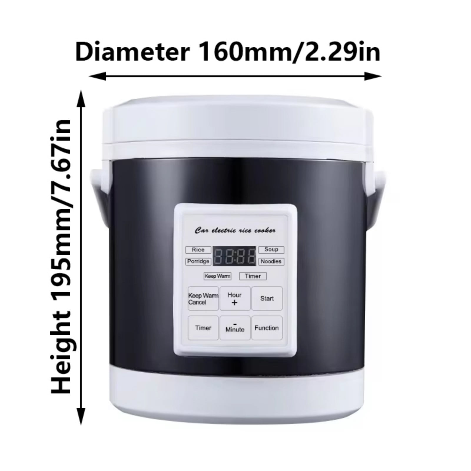 Portable 12V/24V Quick Heating Rice Cooker Rice Cooking Appliance Car Rice Cooker Suitable for Vehicle and Household Use