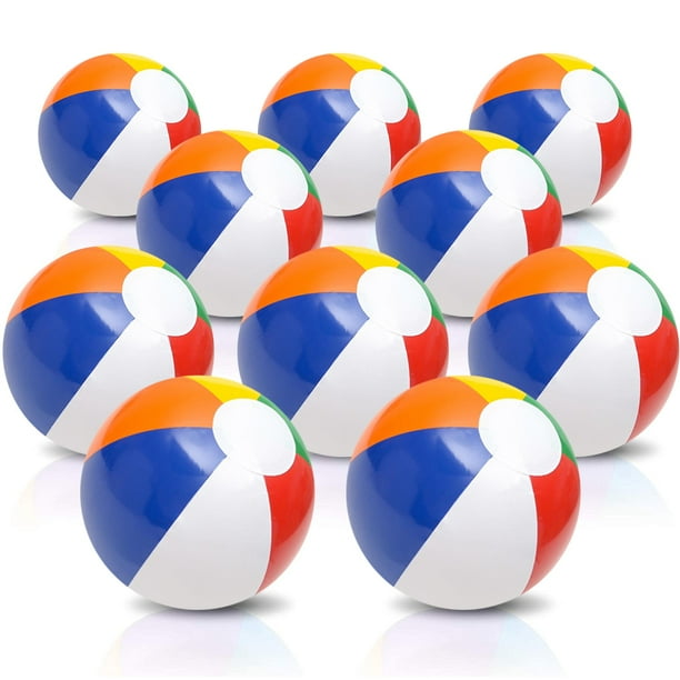 ArtCreativity Rainbow Inflatable Beach Balls Pack of 12