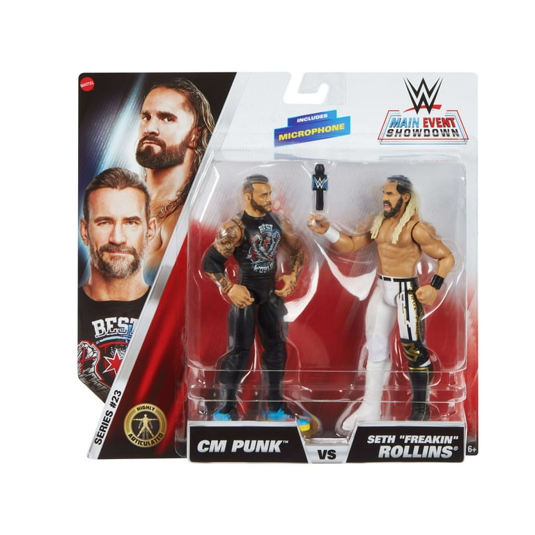 WWE Main Event Showdown CM Punk vs Seth Rollins Action Figures Set