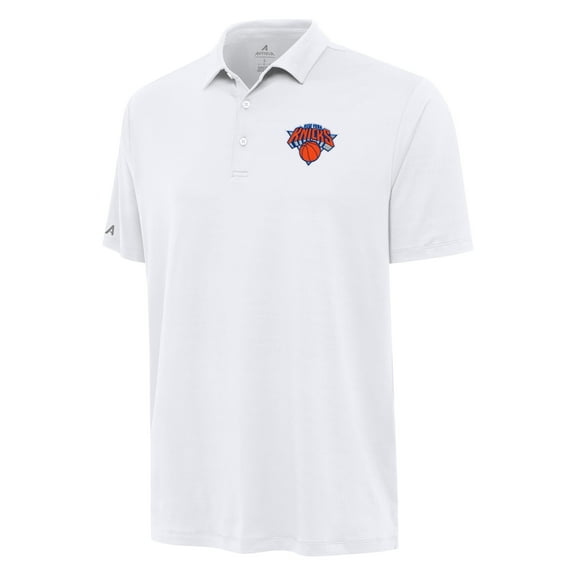Men's Antigua White New York Knicks Reprocess Polo