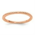 thumbnail image 3 of Auriga Fine Jewelry 925 Sterling Silver Rose-plated Twisted Ring for Women Size- 10, 3 of 6