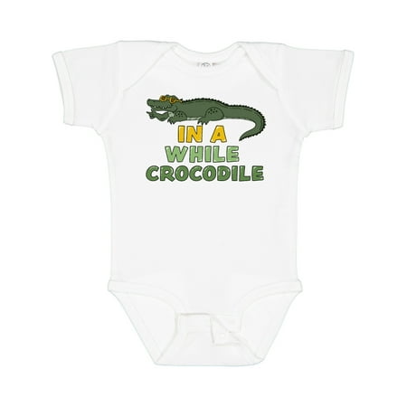

Inktastic In a While Crocodile with Cool Green Crock in Sunglasses Gift Baby Boy or Baby Girl Bodysuit