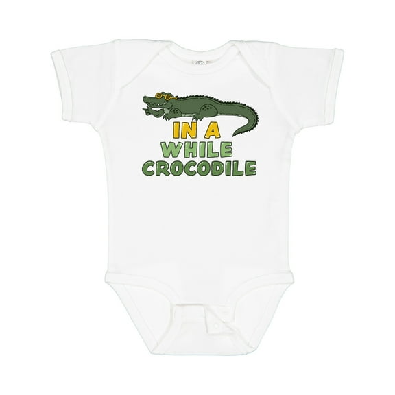 Inktastic In a While Crocodile with Cool Green Crock in Sunglasses Boys or Girls Baby Bodysuit
