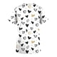 thumbnail image 4 of Fiudx Ofertas y Liquidaciones Blusa de Manga Corta con Cuello En V para Mujer, Uniforme, Blusa con Bolsillos Estampados para El Día de San Valentín, Enfermería, 4 of 5