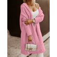 thumbnail image 2 of Women's Hooded Long Knit Cardigan Open Front Loose Sweater Coat with Pockets, 2 of 5