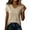 Khaki, variant on Women's T Shirts Soft Cotton Plain Tshirts Short Sleeve V Neck Fitted Casual Summer Tops Plus Size Basic Tees (L, Navy)