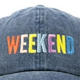 thumbnail image 2 of DALIX Weekend Baseball Cap Embroidered Hat in Washed Navy Blue, 2 of 6
