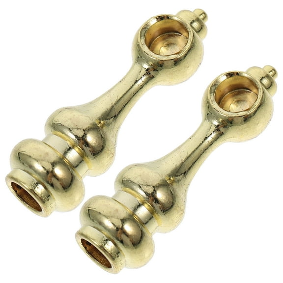NICEXMAS Furniture Accessories Brass Shelf Rail Railing Hardware 2Pcs