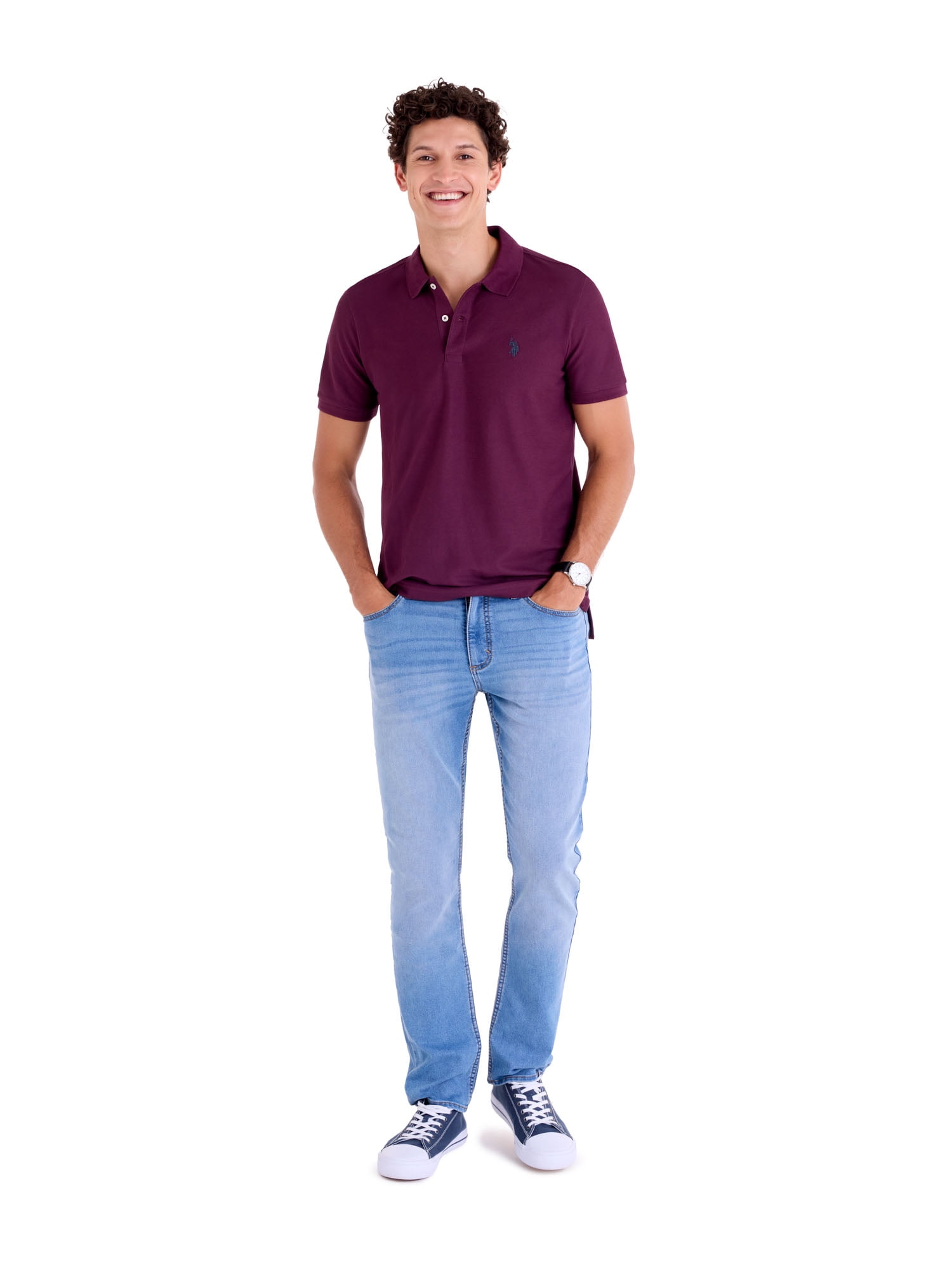 U.S. Polo Assn. Men's Slim Straight Knit Denim Jean