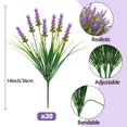 thumbnail image 2 of Plantas artificiales N&T NIETING, 20 paquetes, resistentes a los rayos UV, color morado, 2 of 5