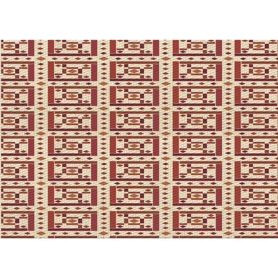 Ahgly Company Machine Washable Indoor Rectangle Transitional Grapefruit Red Area Rugs, 4' x 6'