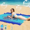 thumbnail image 2 of Manta de playa BYDOLL con estampado de tortuga, 198 x 206 cm, impermeable, 2 of 7