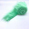 thumbnail image 3 of Shaggy Mohair Faux Fur Fabric Strips Ribbon, Pre Cut Roll, 2" Wide by 60" Long - Mint, 3 of 4
