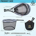 thumbnail image 6 of THKFISH Fly Fishing Landing Net, Foldable Landing Trout Net with ABS Handle,Rubber Coated Mesh Trout Net with Tackle Bag for Trout Bass Catch and Release, Portable Fly Fishing Gear,M/L, 6 of 8