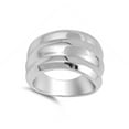 thumbnail image 4 of Grooved Ridge Wide Shiny Ring .925 Sterling Silver Band Jewelry Female Male Unisex Size 7, 4 of 4