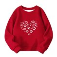 thumbnail image 4 of NAISIBABY Sweatshirt for Girls, Valentine's Day Long Sleeve Fleece Lined Fall Winter Casual Fashion Tops Red 3T, 4 of 5