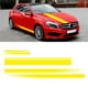 thumbnail image 1 of 5PCS Calcomanías de coche para capó, adhesivo gráfico de rayas para el auto, carreras de coches, calcomanía de rayas laterales para el auto, autoadh Amarillo Cola pegatinas de coches, 1 of 8
