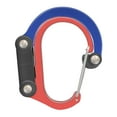 thumbnail image 2 of Carabiner Clip and Hook Bag, Purse, Backpack Hanger Buckle Rotating Hook Gear Clip for Camping Hammocks Traveling Mountain Climbing Hiking red and blue, 2 of 10