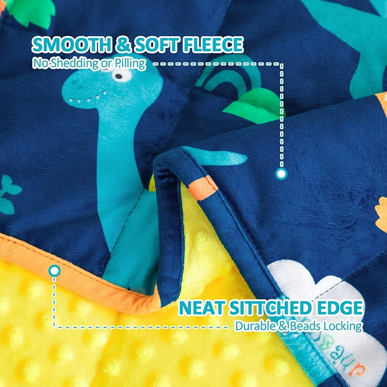 Sivio Kids Weighted Blanket 3lbs, Soft Minky Dot, Tranquility