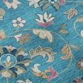 thumbnail image 2 of HomeRoots 679008 5 x 8 ft. Teal Pink & Copper Floral Washable Machine Made Rectangle Area Rug with UV Protection, 2 of 7