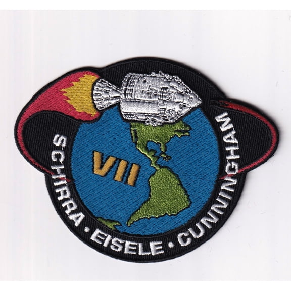 Apollo 7 Patch With Hook and Loop, 4"