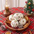 thumbnail image 4 of Cotton Christmas Balls ,2.2 Inch Snowflake Ball Ornaments for Christmas Tree, Hanging Decorative Ball Ornaments for Xmas Scene Decoration, 4 of 6