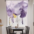 thumbnail image 3 of Purple Mountain Tie Up Curtains 45 Inches Long, Kitchen Window Curtains Over Sink, Misty Forest Nature Woodland Pine Tree Landscape Small Window Curtains Balloon Curtains Valances for Bedroom 34"x45", 3 of 8