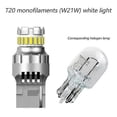 thumbnail image 2 of 2pcs Car T20 7440 W21W LED Canbus Reverse Light 7443 LED Bulb Rear Brake Signal Light 6000K Super, 2 of 5
