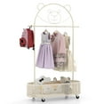 thumbnail image 1 of Costway Kid Clothes Rack with 3 Adjustable Heights Home Freestanding Clothes Rack White, 1 of 8
