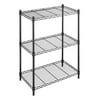 Whitmor Adjustable 23.15"W x 13.11"D x 29.9"H 3-Shelf Freestanding Shelves, Black