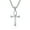Silver Ankh Cross, variant on Coptic Ankh Cross Religious Pendant Necklace for Men Women, Stainless Steel Cross Silver/Gold/Black Cross Pendant with 24" Chain