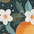 thumbnail image 4 of Yayeee Shower Curtain with Hooks 72"x72" Waterproof Fabric Bathroom Hanging Decor, Green Oranges, 4 of 5