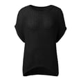 thumbnail image 5 of Womens t-shirts summer short sleeve sexy hollow out pullover tee tops stylish beach cover up comfortable knit tee wear outfits, 5 of 6