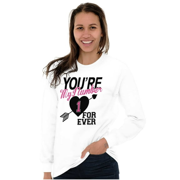 Cute Romantic Love Hearts Girlfriend Women Plus Size Long Sleeve Graphic Tee Brisco Brands 3X