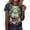 Green, variant on Women's Easter Print Short Sleeve T-Shirt - Round Neck Loose Casual Funny Graphic Tee Tops for Summer Easter Church Shirts