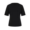 thumbnail image 4 of Gvmfive Women Tops Rhinestone Cold Shoulder T Shirt Short Sleeve Casual Tunic Blouse, 4 of 4
