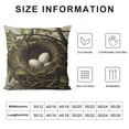 thumbnail image 5 of Nawypu  Retro Bird's Nest Eggs Decorative Pillow Covers Home Decor Nice Gift Indoor/Outdoor Square Pillowcase, Retro Birds Nest, 5 of 5