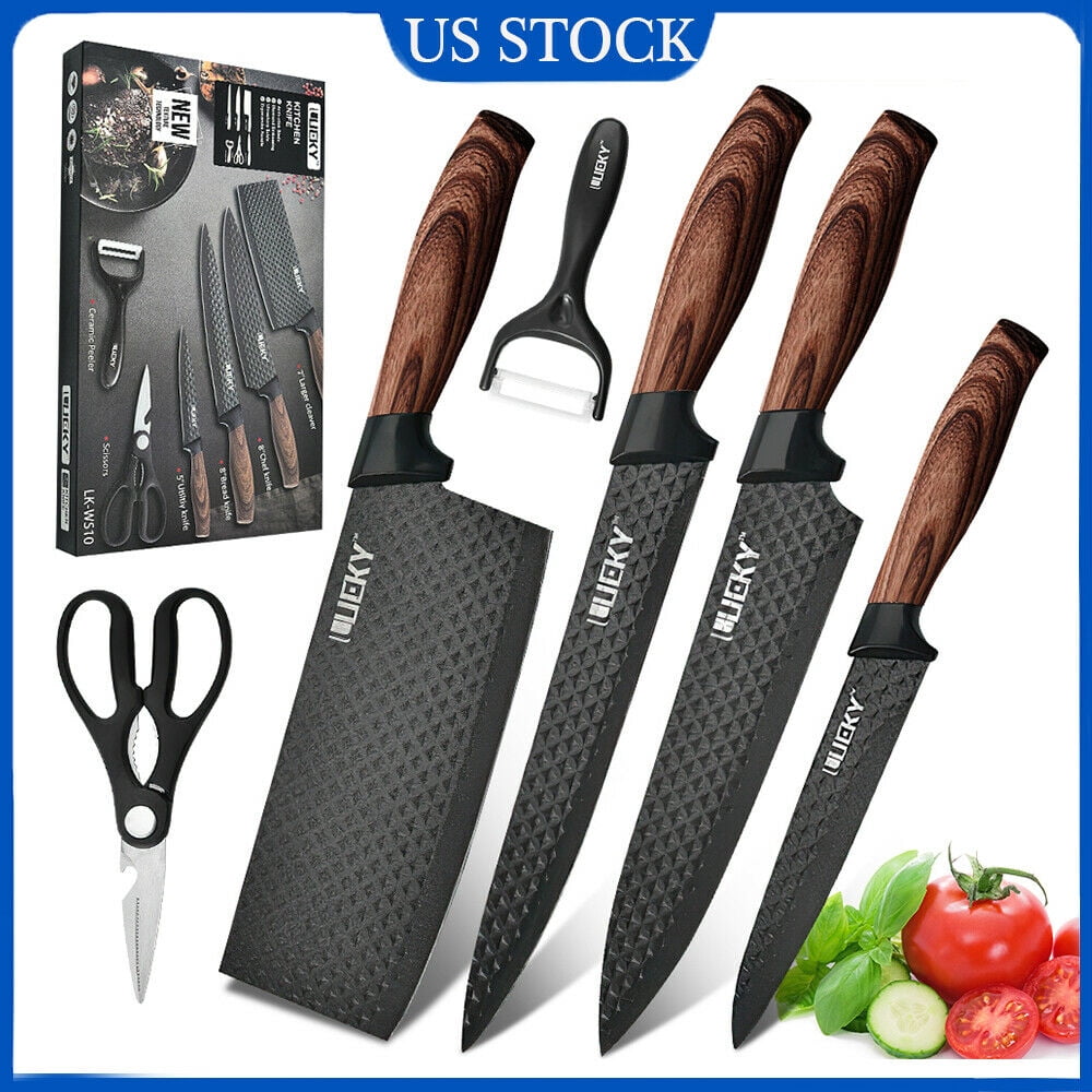 Kitchen Knives Set Stainless Steel Forged Professional Chef Knifes Butcher  Knives Meat Cleaver Scissors Ceramic Peeler Gift Case - AliExpress