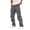 Dark Gray, variant on Rexolia Mens Cargo Pants Breathable Multi Pocket Work Pants Elastic Waist Straight Leg Casual Outdoor Utility Daily Black L