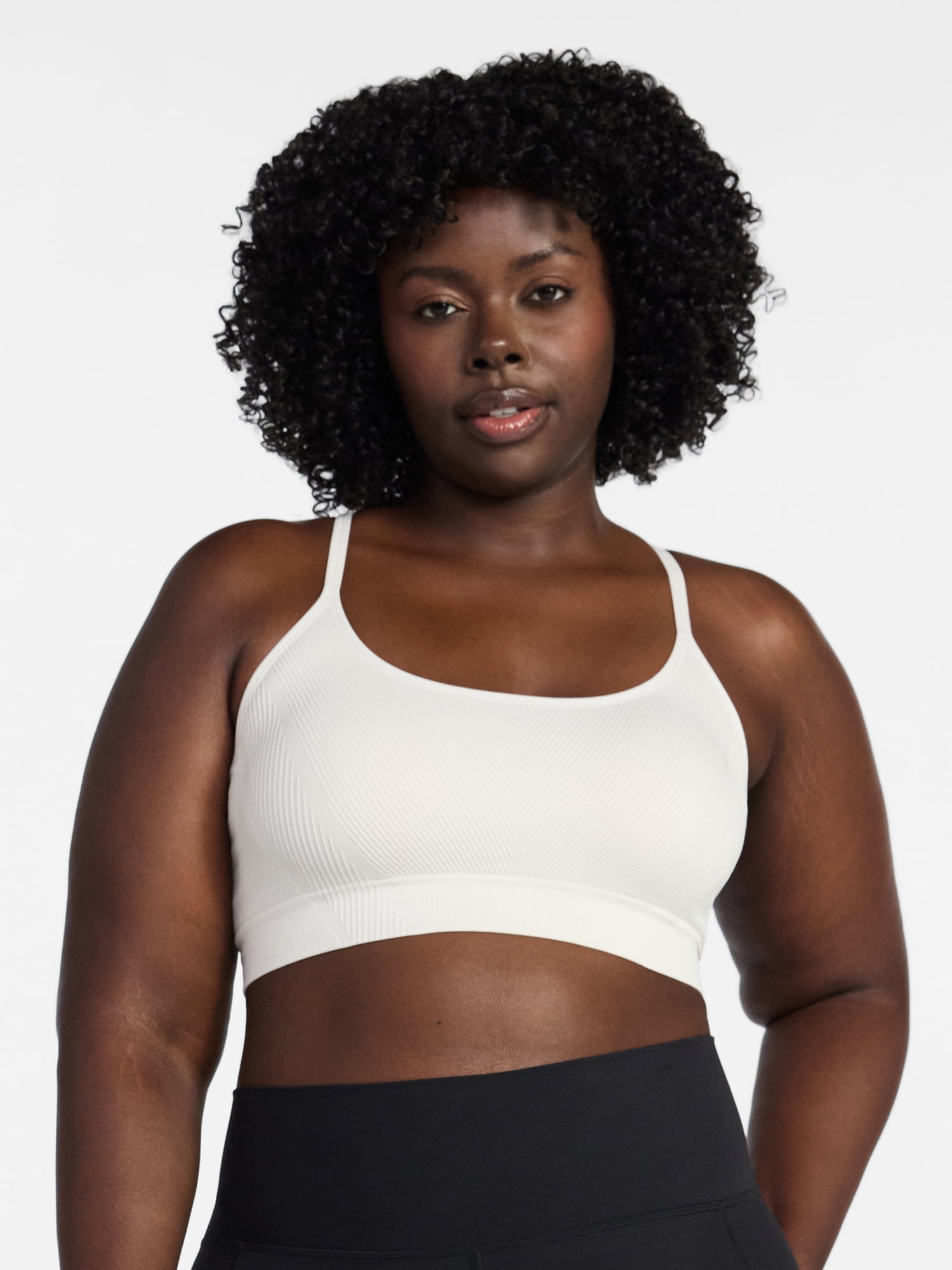 Avia Women's Low Support Seamless Textured Cami Sports Bra, Sizes XS-XXXL