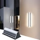 thumbnail image 1 of XWSHYW Luz Solar Luces de Pared Línea Luces Solares para Exteriores Luces de Diodos Emisores de Luz Decoración de Jardín Concisa para Exteriores Luces de Jardín Luz Cálida Blanco Frío, 1 of 7