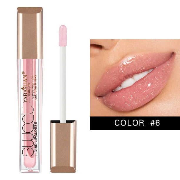 Pisexur Belleza Maquillaje Lápiz labial brillante Lijing, ligeramente brillante, para estudiantes masculinos y femeninos, color miel, rico en agua, 3,2 mlpara mujeres y hombres