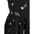 thumbnail image 4 of Seyurigaoka Women Charming Valentine's Day Print Dress, U-neck Sleeveless Big Hem One-piece, 4 of 9