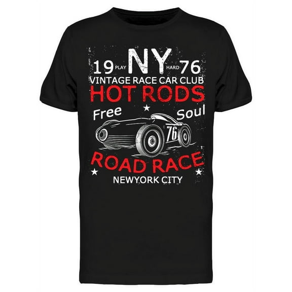 N.y. Hot Rods Road Race T-Shirt Men -Image by Shutterstock, Male XX-Large