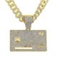 thumbnail image 1 of Collar con colgante de etiqueta de Hip Hop, collar de cadena cubana con personalidad de moda para hombre, ropa de calle-AM, 1 of 5