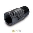 thumbnail image 1 of Infinite 1228-14LH-BS-K 0.5-28 Right Hand to 14 mm x 1 Left Hand Thread Adapter - Knurled, 1 of 1