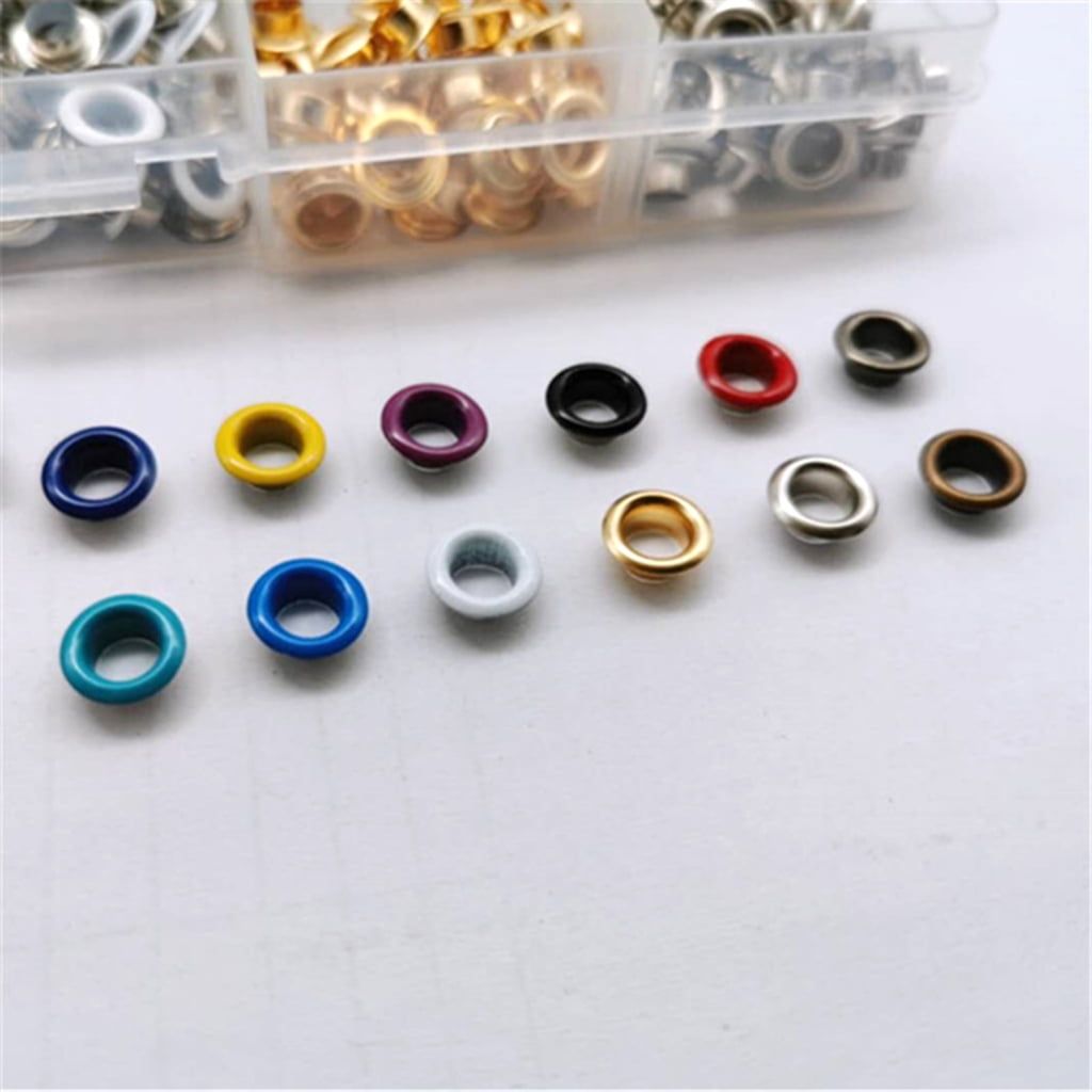 ROCKROK 700x Eyelet Set 12 Colors Eyelet Pliers Set Grommet Tool Set for Fabric