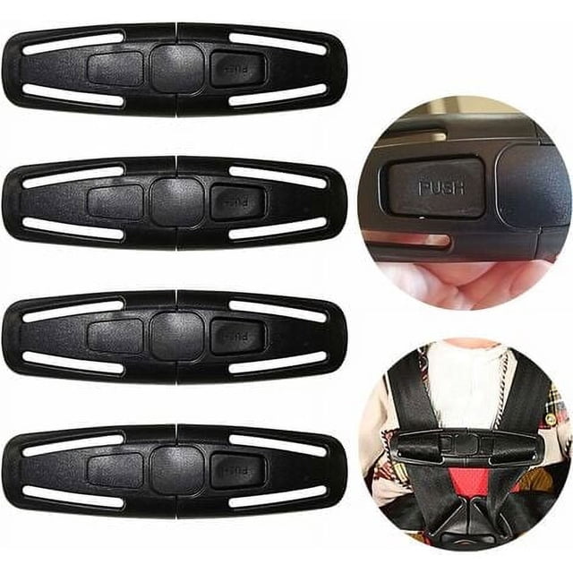 Desiderio Clip para cinturón de seguridad de coche, cinturón de seguridad para niños y abrazaderas de clip para correa de pecho de bebé y clip para cinturón de seguridad de asiento de coche, 4