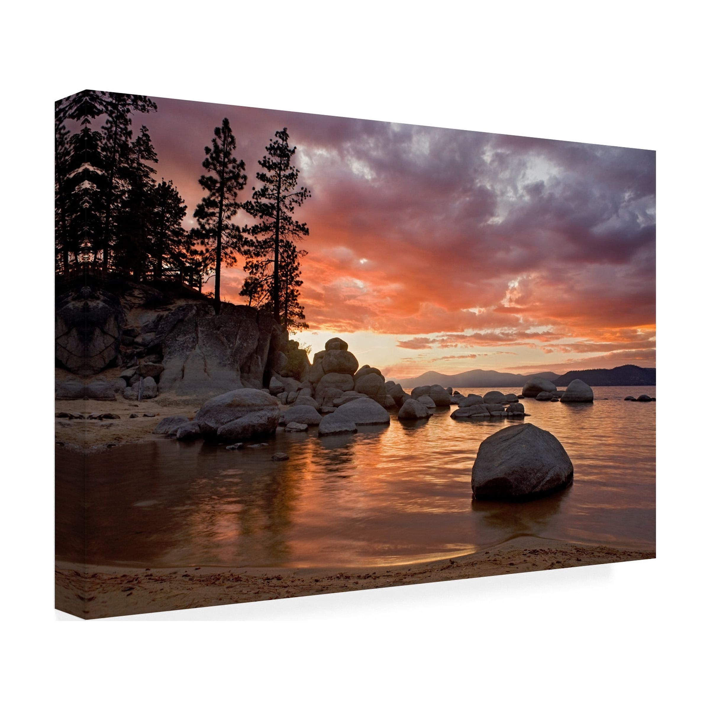 Trademark Fine Art 'Sand Harbor Sunset orton' Canvas Art by Mike Jones Photo