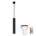thumbnail image 1 of FSLiving J Type Track Lighting, Linear Focused Adjustable LED Spotlighting Remote Control, Color Changing RGB Tunable White GU10 Timer Bulb 11.8in Lights Juno Track Light for Dining Room Game Room, 1 of 9
